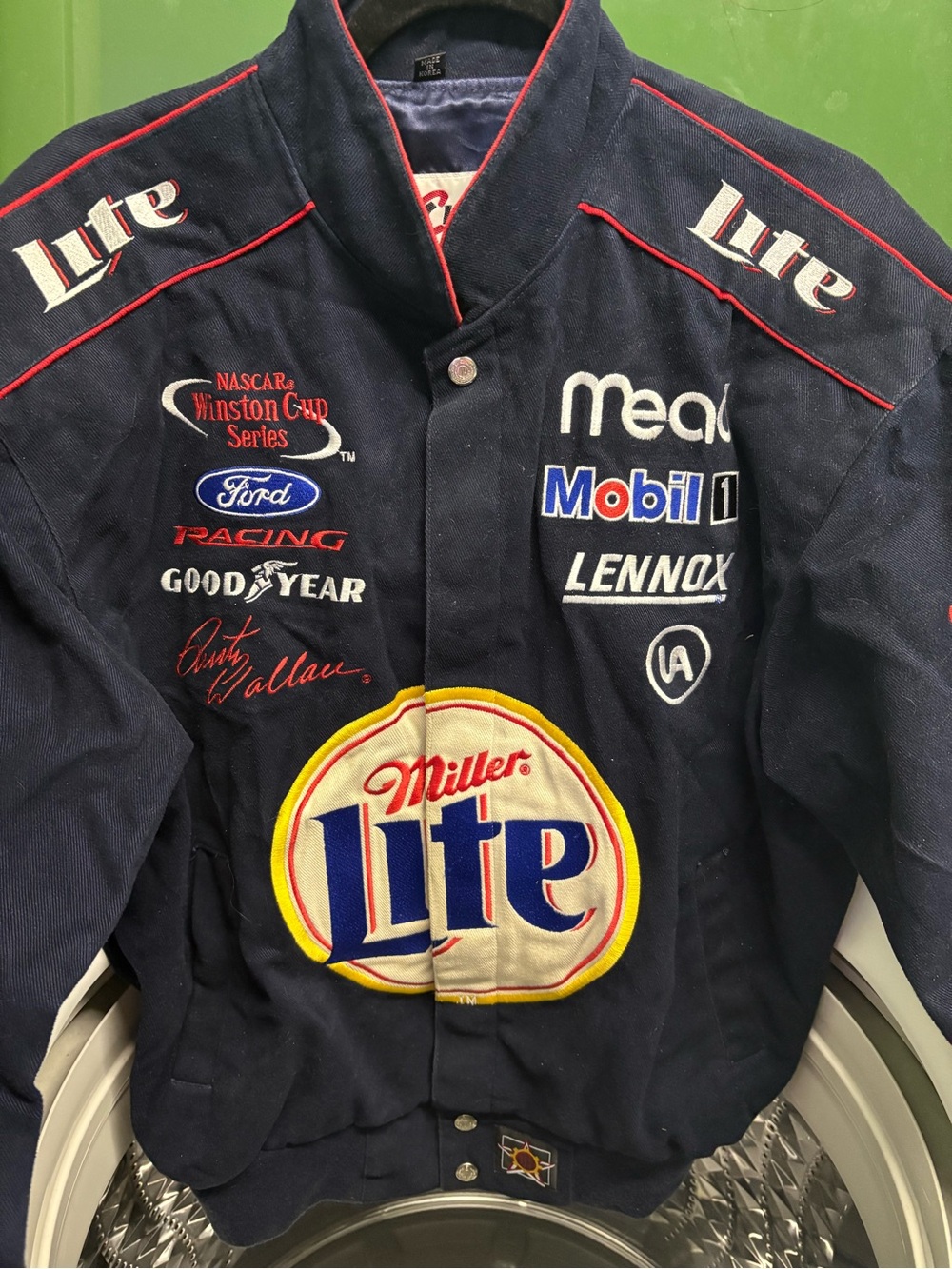 Rusty Wallace vintage Miller Lite NASCAR jacket size Small chase authentics